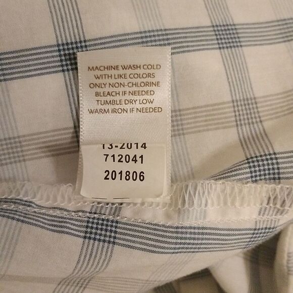 J. Jill Size M Gray Blue White Plaid Button Down Tunic Blouse - Picture 9 of 10
